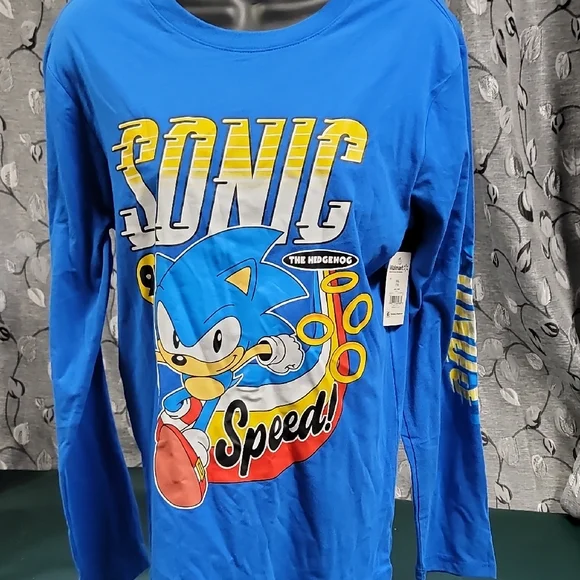 **Sonic The Hedgehog Blue 'Speed!' Graphic Tee** - Picture 1 of 3